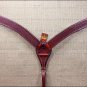 HILASON WESTERN HAND TOOL BASKET WEAVE LEATHER HORSE BREAST COLLAR MAHOGANY