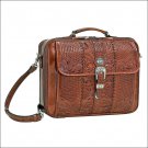 AW856 AMERICAN WEST ANTIQUE BROWN LEATHER LAPTOP BRIEFCASE SHOULDER HANDBAG