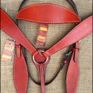 HILASON LEATHER WESTERN HORSE HEADSTALL BRIDLE BREAST COLLAR - MAHOGANY