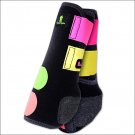 CLASSIC EQUINE LEGACY SYSTEM HORSE FRONT REAR SPORT BOOT PAIR BURST NEON