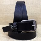 46" JUSTIN BLACK BENT RAIL BOMBER WESTERN LEATHER MEN'S BELT