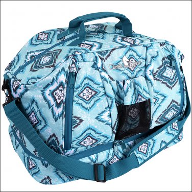 20X13X13 CLASSIC EQUINE WEEKEND DUFFEL ZIPPER TRAVEL BAG STRONG HANDLE DIAMONDS