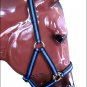 WEAVER BLUE PADDED ADJUSTABLE CHIN AND THROAT SNAP HALTER SMALL HORSE