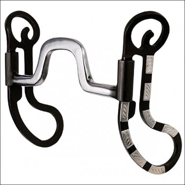 METALAB SANTA FE SQUARE PORT ARGENTINE HORSE BIT COPPER INLAY