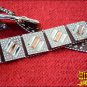 HILASON WESTERN LEATHER BELT STYLE ONE EAR HORSE HEADSTALL BLING GOLD CONCHO