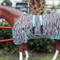 ZEBRA / WHITE HILASON UV PROTECTION AIRFLOW MESH HORSE FLY SHEET W/ BELLY STRAP