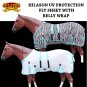 ZEBRA / WHITE HILASON UV PROTECTION AIRFLOW MESH HORSE FLY SHEET W/ BELLY STRAP