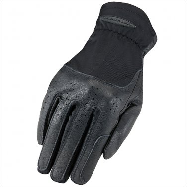3 SIZE HERITAGE KIDS LEATHER CLASSIC SHOW STRETCH FLEXIBLE NYLON GLOVES BLACK