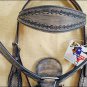 HILASON WESTERN LEATHER BRIDLE HEADSTALL BREAST COLLAR BROWN RUSTIC VINTAGE - S
