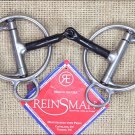 REINSMAN ROCKIN S 7/16 INCH SMOOTH SWEET IRON HORSE SNAFFLE BIT