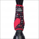 MEDIUM WEAVER PRODIGY ATHLETIC HORSE LEG NEOPRENE BOOTS TWO PACK RED CROSSES