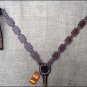 S308DB HILASON WESTERN LEATHER HORSE BREAST COLLAR DARK BROWN