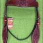 HILASON WESTERN LEATHER HORSE BRIDLE HEADSTALL MAHOGANY FLORAL CARVED
