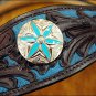 NEW HILASON WESTERN LEATHER HORSE BRIDLE HEADSTALL BREAST COLLAR W/ BLING CONCHO