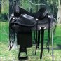 TO106BK-F HILASON TREELESS WESTERN TRAIL BARREL RACING SADDLE 17"