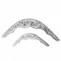 HILASON PAIR OF SHOW SADDLE CORNER PLATE SILVER PLATED 1 x 6-3/4 INCHES