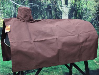 HILASON BROWN 600D NYLON FULL WESTERN HORSE SADDLE COVER PVC LAMINATED