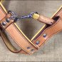 GH200-F HILASON TAN PADDED GENUINE LEATHER LARGE GUIDE DOG HARNESS WITH HANDLE