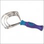 TOUGH 1 HORSE GREAT GRIPS METAL CURRY COMB STEEL 3 BLADE TEAL PURPLE