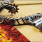 HILASON SS LADIES TWISTED WIRE BAND ROPING SPURS BRASS BUTTONS ROWEL