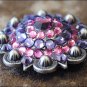 CN134F- 4 PINK PURPLE RHINESTONES BERRY CONCHO HEADSTALL SADDLE TACK COWGIRL