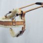 HILASON THICK FLEECE / PADDED GENUINE LEATHER GUIDE DOG HARNESS WITH HANDLE
