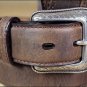 3D 42 x 1 1/2 INCH CRAZY CORRECT BROWN MEN'S WESTERN BASIC LEATHER BELT
