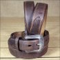 3D 42 x 1 1/2 INCH CRAZY CORRECT BROWN MEN'S WESTERN BASIC LEATHER BELT