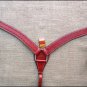 HILASON WESTERN BARB WIRE LEATHER HORSE BRIDLE HEADSTALL BREAST COLLAR MAHOGANY