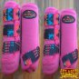 LARGE HILASON PINK AZTEC HORSE FRONT REAR LEG PROTECTION SPORTS BOOT 4 PACK