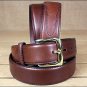 3D 54 x 1 1/2 INCH BROWN MEN'S WESTERN BASIC LEATHER BELT REMOVABLE BUCKLE