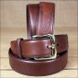 3D 54 x 1 1/2 INCH BROWN MEN'S WESTERN BASIC LEATHER BELT REMOVABLE BUCKLE