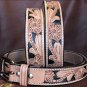 HS100 HILASON TAN AND BLACK HANDMADE WESTERN WORK LEATHER MEN GUN HOLSTER BELT