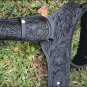HILASON WESTERN GUN HOLSTER RIG CALIBER HAND TOOLED LEATHER COWBOY SZ 38" TO 44"