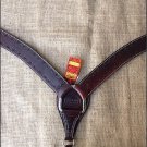 HILASON WESTERN BARB WIRE LEATHER HORSE BREAST COLLAR BROWN