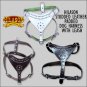 HILASON PADDED GENUINE LEATHER DOG HARNESS MATCHING W/ LEASH ALL SIZES & COLORS