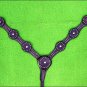 S551 NEW HILASON WESTERN LEATHER HORSE BREAST COLLAR DARK BROWN W/ SILVER SPOTS