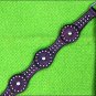 S551 NEW HILASON WESTERN LEATHER HORSE BREAST COLLAR DARK BROWN W/ SILVER SPOTS