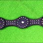 S551 NEW HILASON WESTERN LEATHER HORSE BREAST COLLAR DARK BROWN W/ SILVER SPOTS