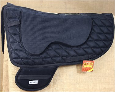 F-TA110 HILASON WESTERN TREELESS SADDLE PAD MEMORY FOAM AND ANTI SLIP - BLACK
