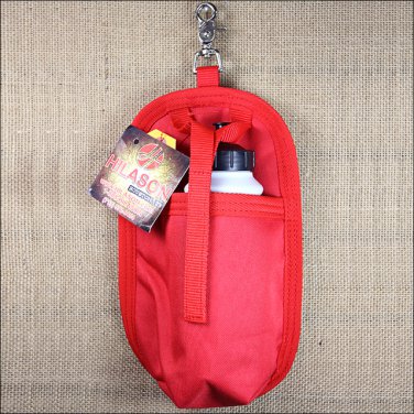 HILASON HEAVY DUTY SNAPON 600D NYLON RED WATER BOTTLE HOLDER CARRIER FOR SADDLE