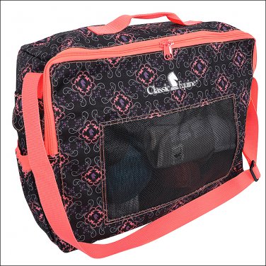 CLASSIC EQUINE HORSE BOOT ACCESSORY CARRYING TOTE BAG CORAL KNIGHTS 6 POCKETS