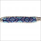 PROFESSIONAL CHOICE COWBOY BRAIDED BEADED NOSEBAND HORSE ROPE HALTER WHITE BLUE