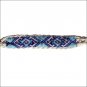 PROFESSIONAL CHOICE COWBOY BRAIDED BEADED NOSEBAND HORSE ROPE HALTER WHITE BLUE