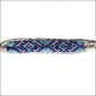 PROFESSIONAL CHOICE COWBOY BRAIDED BEADED NOSEBAND HORSE ROPE HALTER WHITE BLUE