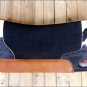 HILASON WESTERN GEL WOOL FELT HORSE SADDLE PAD BLACK COWHIDE HAIR ON LEATHER
