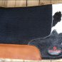 HILASON WESTERN GEL WOOL FELT HORSE SADDLE PAD BLACK COWHIDE HAIR ON LEATHER