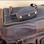 KDSTEPHENS TRAVEL LUGGAGE GYM DUFFLE LEATHER BAG COFFEE BROWN