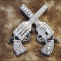 SET OF 4 CRYSTAL RHINESTONE BLING CONCHOS CROSS PISTOL SADDLE HEADSTALL COWGIRL