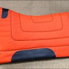 ORANGE HILASON HORSE SQUARE SADDLEBACK CONTOURED CUT SADDLE PAD W/ FELT BOTTOM